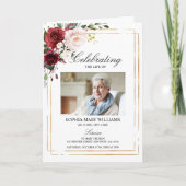 Beerdigungsauftrag & florales Gedenkprogramm Karte (Vorderseite)