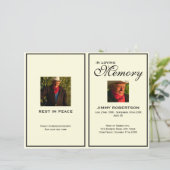 Beerdigungsauftrag für Schwarz und Creme (Stehend Vorderseite)