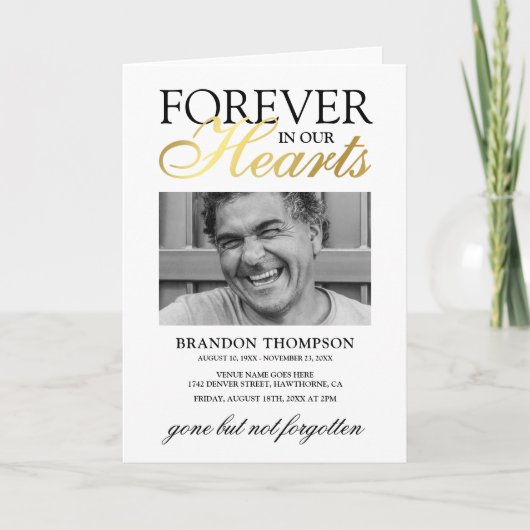 Beerdigungsauftrag Programm (Vorderseite)