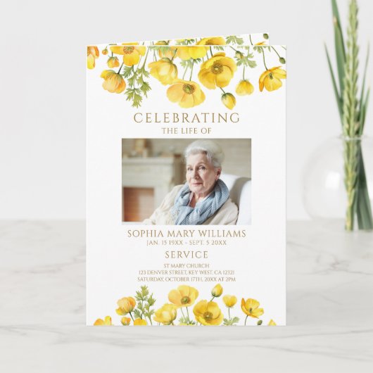 Beerdigungsauftrag | Programm zur Gedenkstätte (Vorderseite)