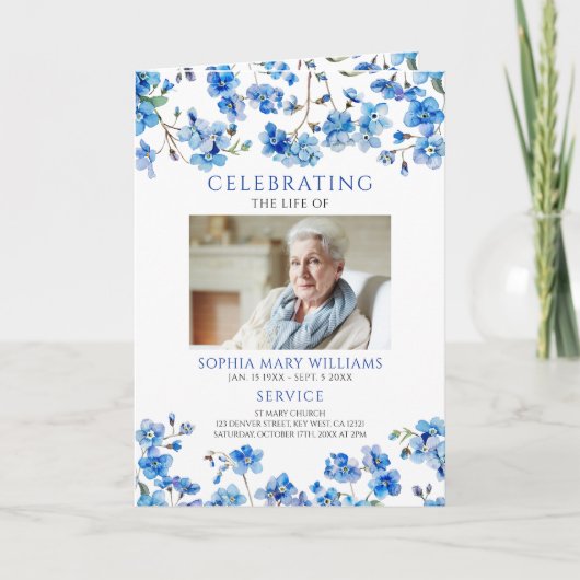 Beerdigungsauftrag | Programm zur Gedenkstätte (Vorderseite)