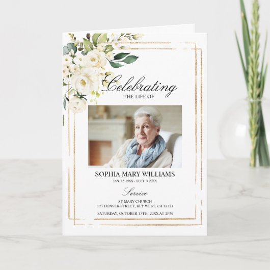 Beerdigungsauftrag | Programm zur Gedenkstätte (Vorderseite)