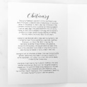 Beerdigungsauftrag | Vor und nach dem Foto Tr Dreifach Gefaltete Einladung (Innen Erste Seite)