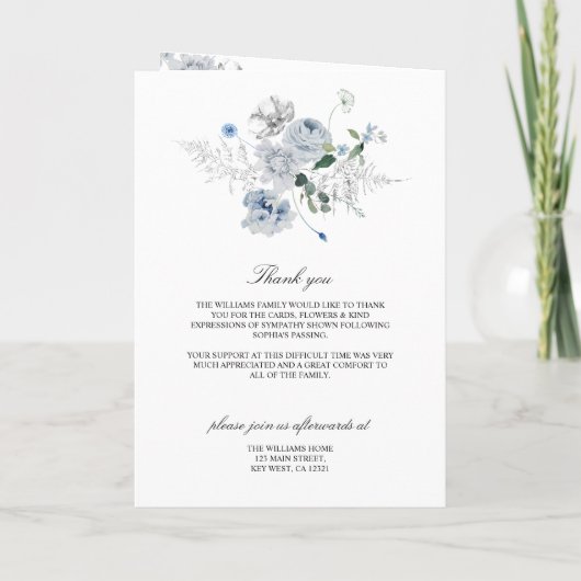 Beerdigungsauftrag, Wildblumen-Programm Programm (Rückseite)