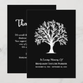 Beerdigungsbaum Beileid Dankeskarte (Vorne/Hinten)