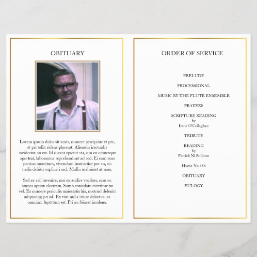 Beerdigungsbroschüre, Jüdischer Stern von David Flyer (Hinten)