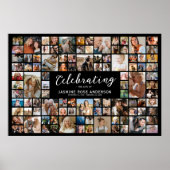 Beerdigungsdenkmal 100 FotoCollage Poster (Vorne)