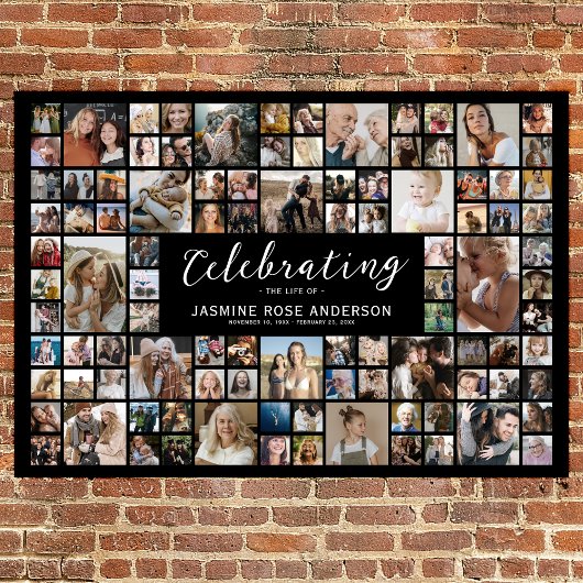 Beerdigungsdenkmal 100 FotoCollage Poster