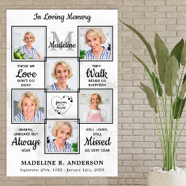 Beerdigungsdenkmal 6 FotoCollage in Love Memory Poster
