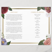 Beerdigungsdenkmal florale Reihenfolge des Dienstp (Rückseite)