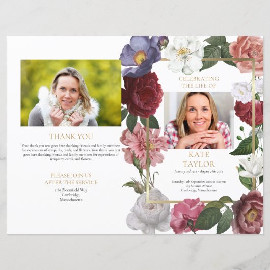 Beerdigungsdenkmal florale Reihenfolge des Dienstp (Vorderseite)