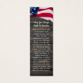 Beerdigungsdenkmal Foto Patriotisches Gebet Leseze (Rückseite)