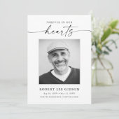 Beerdigungsdenkmal für immer in unserem Herz-Beile Dankeskarte (Stehend Vorderseite)