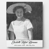 Beerdigungsdenkmal im Schwarz-Weiß-Foto Fotoplatte (Vorderseite)