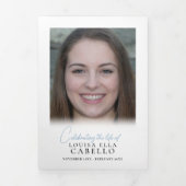 Beerdigungsdenkprogramm - Fotos Dreifach Gefaltete Einladung (Cover)