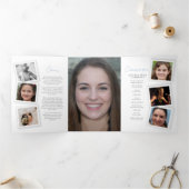 Beerdigungsdenkprogramm - Fotos Dreifach Gefaltete Einladung (Innenseite)