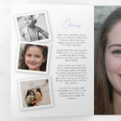 Beerdigungsdenkprogramm - Fotos Dreifach Gefaltete Einladung (Innen Erste Seite)