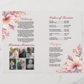 Beerdigungsdienst Feier der Blume des Lebens Flyer (Hinten)