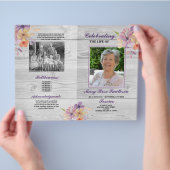 Beerdigungsdienst Feier des Lila Lebens Flyer (Hand)