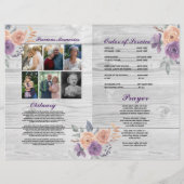 Beerdigungsdienst Feier des Lila Lebens Flyer (Hinten)