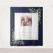 Beerdigungsdienst für Blaugrün-Foto Wandteppich (Vorderseite)