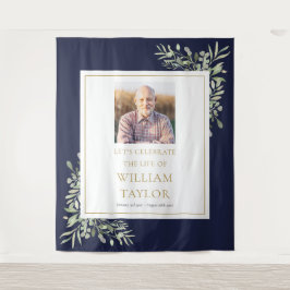 Beerdigungsdienst für Blaugrün-Foto Wandteppich