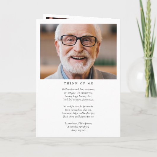 Beerdigungsdienst für das Foto der Waldflüsse Programm (Rückseite)