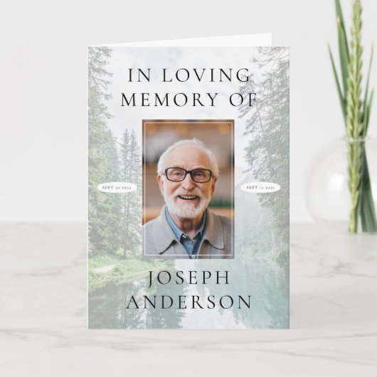 Beerdigungsdienst für das Foto der Waldflüsse Programm (Vorderseite)