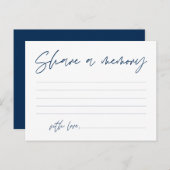 Beerdigungsdienst, Gedächtnisaustausch, Blaue Kart Postkarte (Vorne/Hinten)