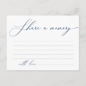 Beerdigungsdienst, Gedächtnisaustausch, Blaue Kart Postkarte (Vorderseite)