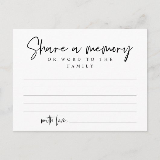 Beerdigungsdienst, Gedächtnisaustausch, Word Famil Postkarte (Vorderseite)