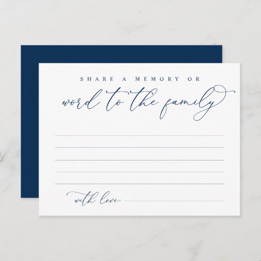 Beerdigungsdienst, Gedächtnisaustausch, Word Famil Postkarte (Vorne/Hinten)