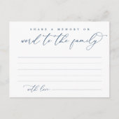 Beerdigungsdienst, Gedächtnisaustausch, Word Famil Postkarte (Vorderseite)