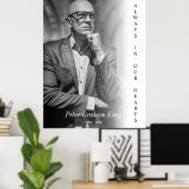 Beerdigungsdienst Schwarzes und Weiß-Foto Poster (Heimbüro)