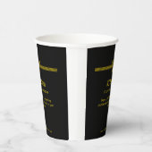 Beerdigungsdirektor, Goldstreifen und steigender P Pappbecher (Rechts)