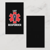 Beerdigungsdirektor Mortician Last Responder Visitenkarte (Vorne/Hinten)
