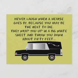 Beerdigungsdirektor/Mortiker Funny Hearse Design Postkarte