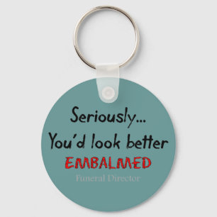 Beerdigungsdirektor/Mortiker Funny Hearse Design Schlüsselanhänger