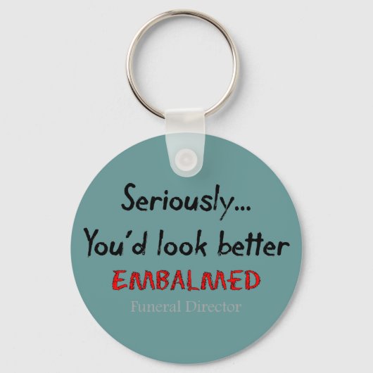 Beerdigungsdirektor/Mortiker Funny Hearse Design Schlüsselanhänger (Vorderseite)