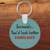 Beerdigungsdirektor/Mortiker Funny Hearse Design Schlüsselanhänger (Vorderseite)