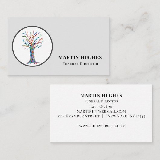Beerdigungsdirektor Visitenkarte (Vorne/Hinten)