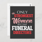 Beerdigungsdirektorin der Funny Beerdigung Woman M Postkarte (Vorne/Hinten)