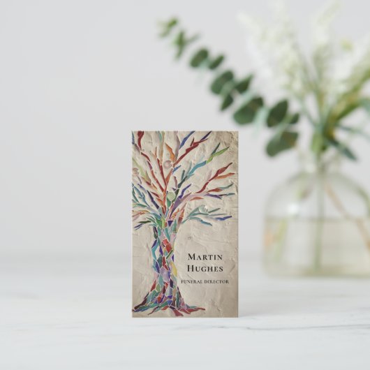 Beerdigungsdirektorin Tree Visitenkarte (Stehend Vorderseite)