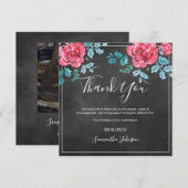 Beerdigungsfamilie Danke Wasserfarbe Rose Foto (Vorne/Hinten)