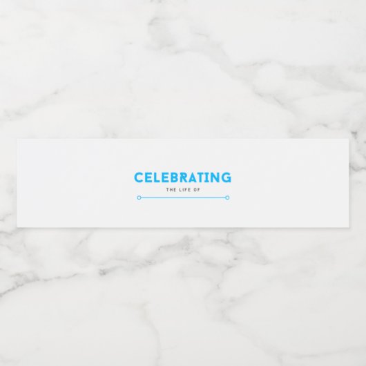 Beerdigungsfavoriten | Flaschenetiketten Wasserflaschenetikett (Einzelnes Label)