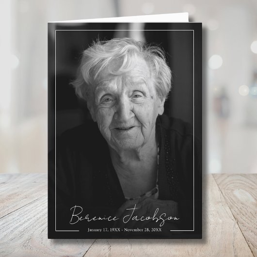 Beerdigungsfeier anlässlich des Programms "Leben" Dankeskarte