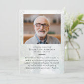 Beerdigungsfeier des Fotos Einladung (Stehend Vorderseite)