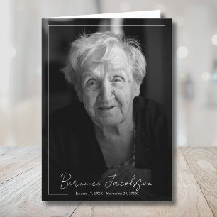 Beerdigungsfeier des Programms "Leben" Dankeskarte