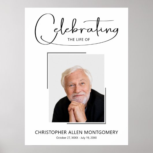 Beerdigungsfeier Foto Poster (Vorne)