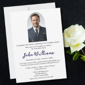 Beerdigungsfeier zum Foto des Gedenkens an das Leb Einladung